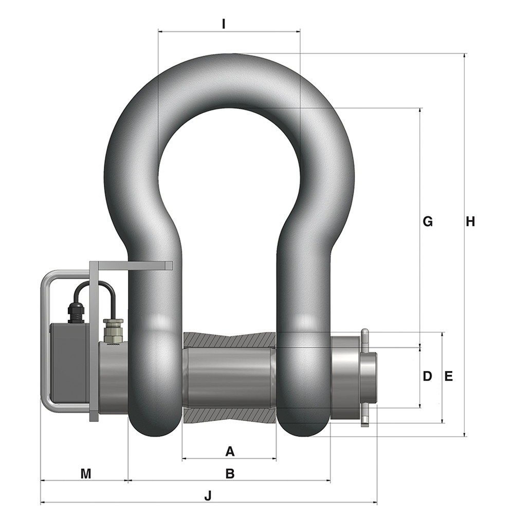 35 Tonne load shackle front view